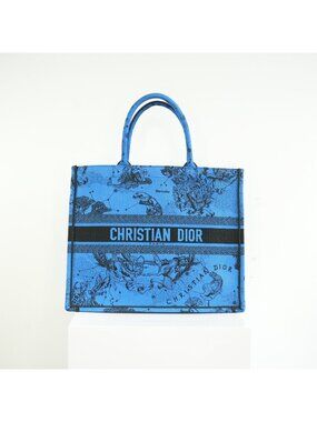 Christain Dior Blue Toile De Jouy Zodiac Book Tote